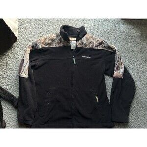 Remington Hunting Fleece Jacket Men’s Medium Black & Camouflage Camo